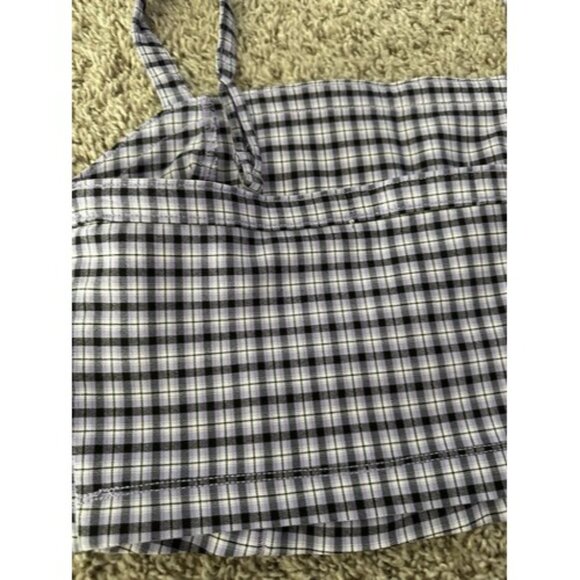 Hollister Advanced Stretch Womens Cropped Top Adj Straps Plaid Size Large - Picture 11 of 13